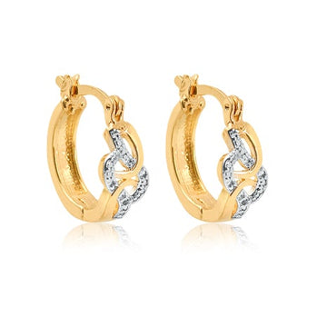 18K Gold Layered Oro Laminado 57 mm Hoops 21.0900